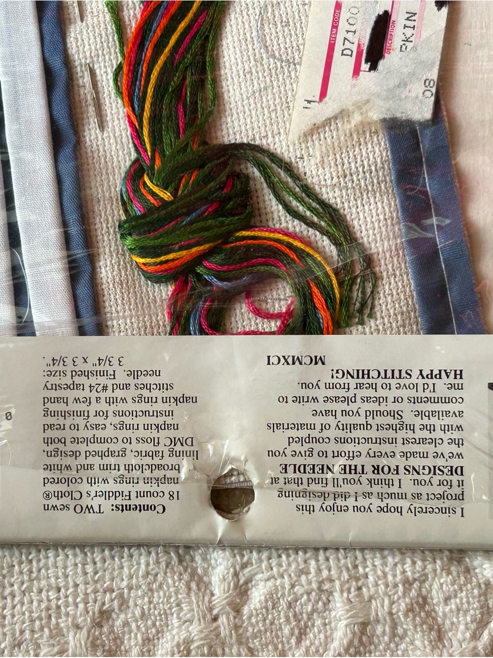 Designs for the Needle Napkin Ring Cross Stitch Kit - Kit #7104 - Complete - Picture 9 of 9
